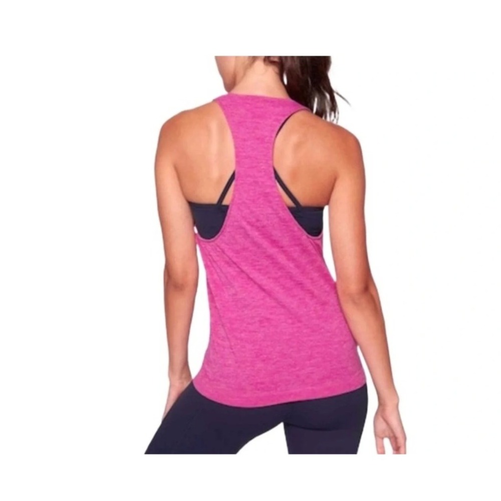 Athleta Momentum Seamless Tank Top Racerback Athletic Activewear Pink Small